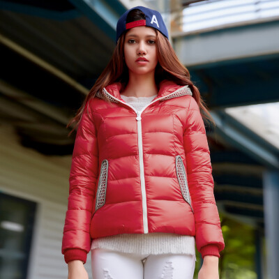 

Snow fly autumn and winter women stitching short section of thin casual Slim down jacket X1401030 hot pink | 107J 160