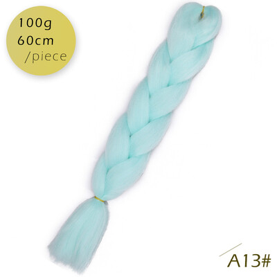 

AISI HAIR 100gpcs 24inch Kanekalon Jumbo Braids Hair Ombre Two Tone Colored Synthetic Hair for Dolls Crochet Hair