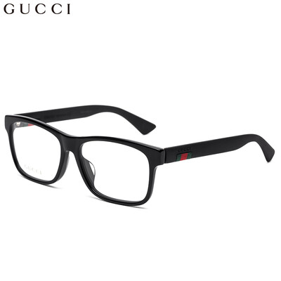 

GUCCI Gucci eyewear optical frame male classic square plate glasses frame myopia glasses non-slip rubber mirror legs GG0176OA-001 black frame 56mm