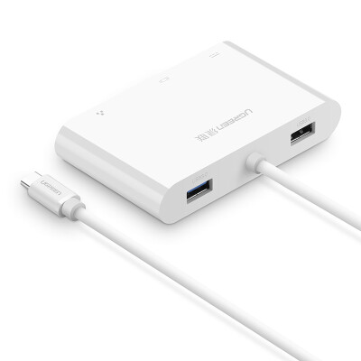 

Green Alliance Type-C to VGA + NIC + USB-C HD Converter Apple's new MacBook PD charging RJ45 network port adapter with two HUB hub splitter 30439