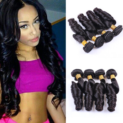 

Cheap Brazilian Aunty Funmi Virgin Hair Unprocessed 4 Bundles Deals Bouncy Curly Hair Extensions Short Curly Human Hair Weave