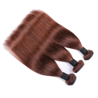 

Iueenly Hair Brazilian Straight Hair 3 Bundles 8A 100 Unprocessed Virgin Human Hair Bundles Weave 4 Light Brown Color