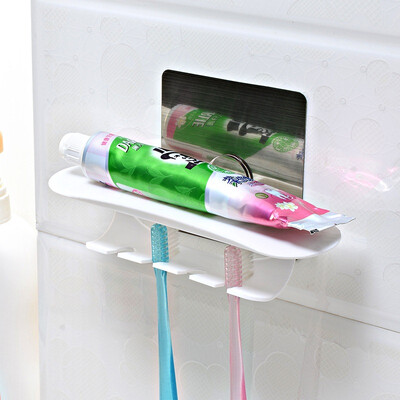 

Jingdong Supermarket Shuangqing home sucker toothbrush holder couple creative bathroom rack rack toothpaste storage racks Seamless installation SQ-5029