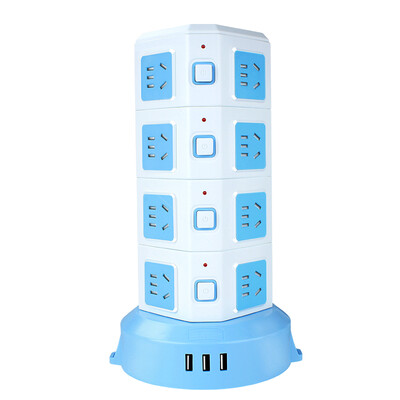 

Breeze kyfen QF-L014C four-story sixteen five-hole multi-switch anti-overload socket three USB new national standard length of 18 meters
