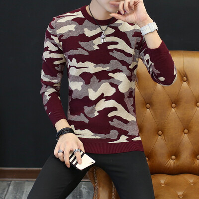 

2017 autumn and winter new Slim men's sweater round neck shirt youth casual men's sweater as gift for men