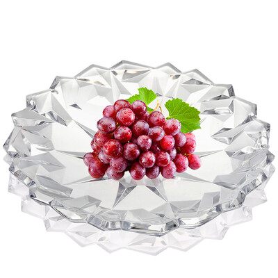 

Jingdong Supermarket] Delisoga lead-free crystal glass fruit fruit fruit European style creative living room coffee table cakes pasta salad ice section 13 inch large wedding gift decoration