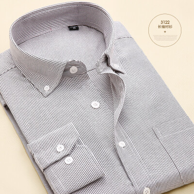 

Business Gentleman Men Long Sleeve Shirt Spring Autumn Silm Fit Cotton Solid Color Fashion