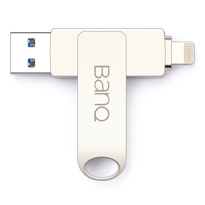 

banq A50 Apple мобильный телефон U диск 32GB Apple официальный MFI авторизованная сертификация iPhone / iPad двойной интерфейс USB3.0 мобильный телефон с двойным использованием U диск Plus версия жемчужное серебро