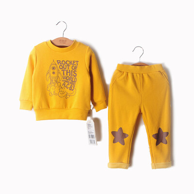 

Miano fruit children's clothing boy set children baby autumn and winter children plus cashmere warm two-piece set M313302416557 yellow 120 yards