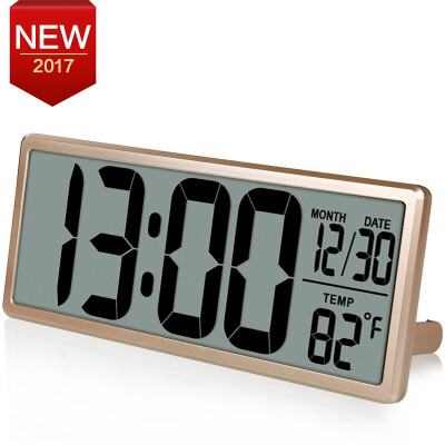 

Jumbo Digital Alarm Clock Large LCD Display Wall Clock Huge Screen Display Snooze Student Room Full Vision Display Table Clock