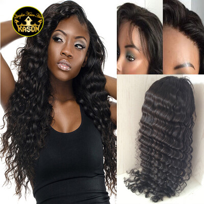 

Glueless Full Lace Human Hair Wigs For Black Women Brazilian Virgin Hair Wigs Deep Wave Curly Lace Wigs With Baby Hair