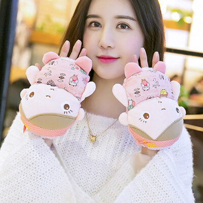 

Gloves female winter students all fingers gloves cartoon gloves fashion cute warm thickening gloves