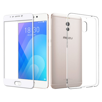 

Shell Membrane Set Meizu charm blue Note6 mobile phone shell to send full-screen white steel membrane Meizu mobile phone sets all-inclusive drop series soft shell transparent