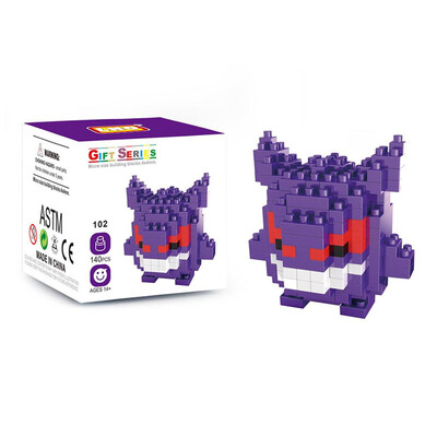 

LOZ 140Pcs Gengar Pokemon Building Block Обучающая игрушка для улучшения способностей к сотрудничеству