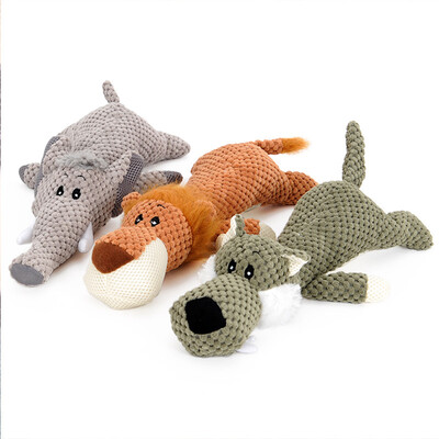 

Huayuan favor hoopet dog toy molar bite-resistant lion vocal plush interactive pet cat toy