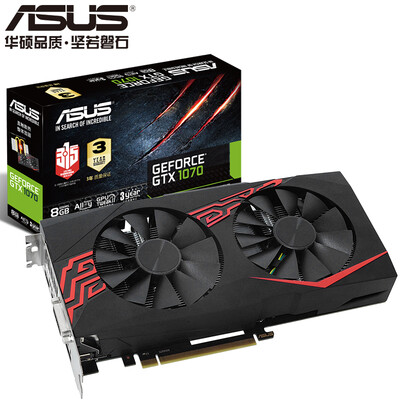 

Видеокарта ASUS GTX1070-O8G-GAMING 1569-1759 МГц / 8 Гбит / с 8 ГБ / ГDDR5 PCI-E 3.0