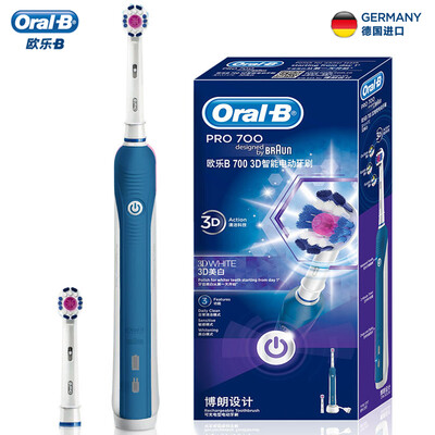 

Braun Oral B Pro700 White 3D-звуковые волны смарт электрическая зубная щетка