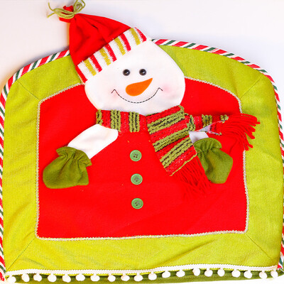 

3 Colors Christmas Chair Set Decoration Accessories Festival Party Supplies Cloth Material Santa Snowman Elk Cute Decoration