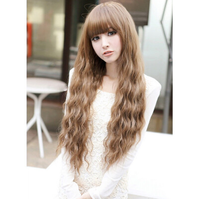 

Beauty Fashion Womens Lady Long Curly Wavy Hair Full Wigs Cosplay Party