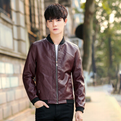 

Men 's Leather Jackets Men' s Slim Jackets Spring & Autumn Men 's Casual Leather as a gift for men