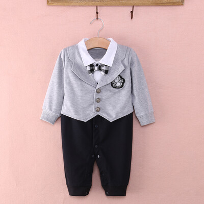 

Toddler Baby Boy Gentleman Romper Jumpsuit Bodysuit Clothes Outfit Suits 0-24Mon
