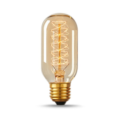 

BOKT 60W Vintage Edison Bulbs T45 Antique Tubular Style Bulb 2700K E26 Base 220-230V Filament Light Bulbs for Home Light Fixtures