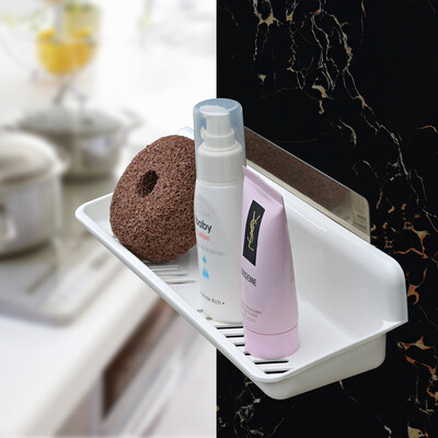

Jingdong Supermarket Shuangqing home sucker bathroom drain rack no trace paste shelves soap rack SQ-5032