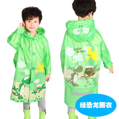 

Blue ant children raincoat kindergarten baby children students raincoat boy girl waterproof poncho with schoolbag position