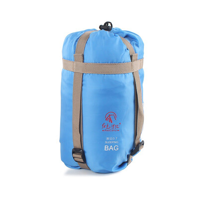 

Red camp outdoor mini sleeping bag spring&summer camping camping sleeping bag lunch break adult thin sleeping bag without hat like clouds 07kg blue