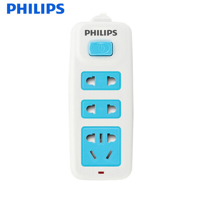 

Philips PHILIPS plug-in plug-in board three holes full length of 18 meters travel portable wiring board drag line board new national standard children&39s safety socket