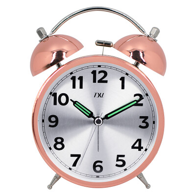 

4.5 Inch Double Bell Alarm Clocks Metal Silent Sweep Loud Alarm Kids Table Clock 4.5 Inch Bell Night Light Large Number Alarm Cloc