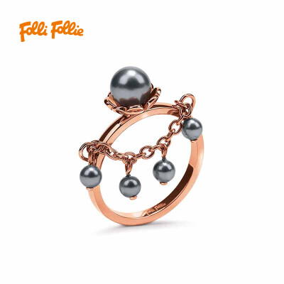 

Folli Follie Fuli Furu Women's FLEUR MUSE Series Rose Gold Rings 3R16T053RDA 54