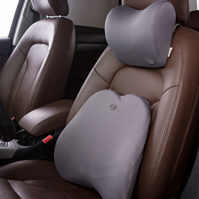 

MUBO MUBO car headrest lumbar suit space memory cotton neck pillow waist pillow back back cushion car pillow gray