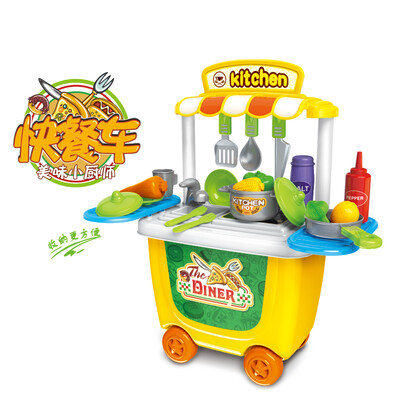 

Ming Tower MING TA fast food truck over house toys role-playing simulation puzzle cut music children boys&girls 3-5-6 years old
