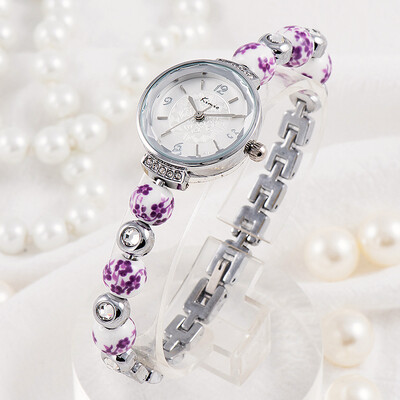 

Chinese Style Womens Watch With A Porcelain Watchband Fashion Quartz Watch