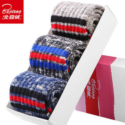 

Arctic cashmere socks men socks autumn&winter stripes casual fashion warm tube in the socks 3 pairs of uniforms