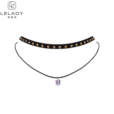 

Lelady Crystal necklace Choker Collarbone neck chain pendant double female collar