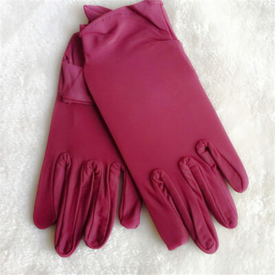 

Summer ladies sunscreen gloves spandex short thin section driver gloves high elastic black jewelry etiquette gloves