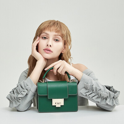 

Saint Tifan SENDEFN Shoulder Messenger Bag Korean Fashion Wild Leather Hand Bag 7032 Pomegranate