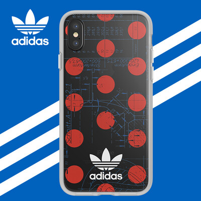 

Adidas (Адидас) iPhoneX моды волна точка силикагель сотовый телефон случае Apple, 10 популярных все включено мягкие модели оболочки прилива сопротивление скольжению падение защитный рукав прозрачный TPU Полька Dot