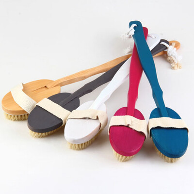 

Natural Long Wood Wooden Body Brush Massager Bath Shower Back Spa Scrubber