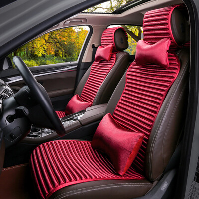 

BOLISH five four seasons GM seat cushion winter plush cushion free tied seat cushion health seat cover car seat cover small waist car seat luxury wine red