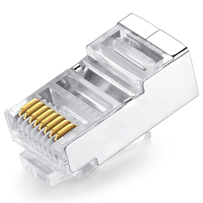 

Shengwei RC-3020 engineering grade super five crystal head computer network broadband cable connector 20 box 8P8C metal shield 8 core RJ45 crystal head