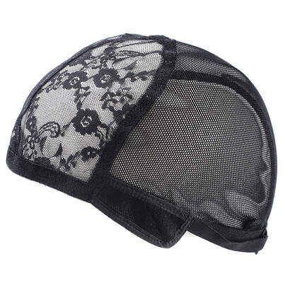 

Weaving Wig Cap Adjustable Straps for Making Wigs Lace Mesh Stretchy Net Black 1Pcs