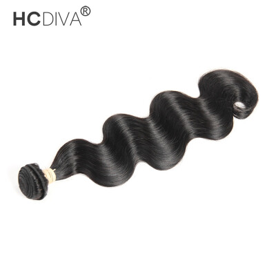 

HCDIVA Peruvian Body Wave 1 Bundle Deal 100 Human Hair Extensions Free Shipping Natural Black