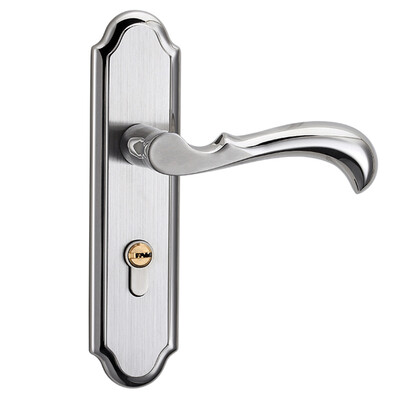 

Yuhuaze Interior bedroom room door lock stainless steel single tongue lock handle lock universal section left&right opening