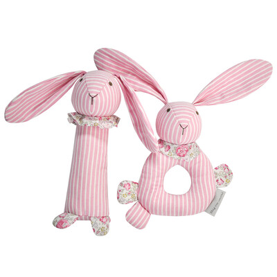 

Mai Nong Belle Manon Des Pres fabric comfort toys peace of mind rattles combination of pink