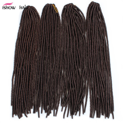 

Dark Brown Synthetic Braiding Hair 100% Handmade Synthetic Dreadlocks 20inch Double Ended Hair Extensions