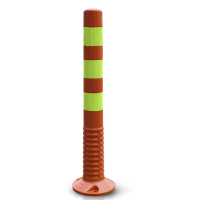

Tengchi CT reflective warning column red&white Daokou column traffic plastic warning column isolation pile road pile column anti-collision column 75CM PU silver white film warning column