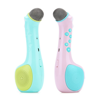 

Yimi Infant Early Learning Educational Toys Children Singing Microphone Karaoke Pocket KTV Wireless Baby Blue Memory Card